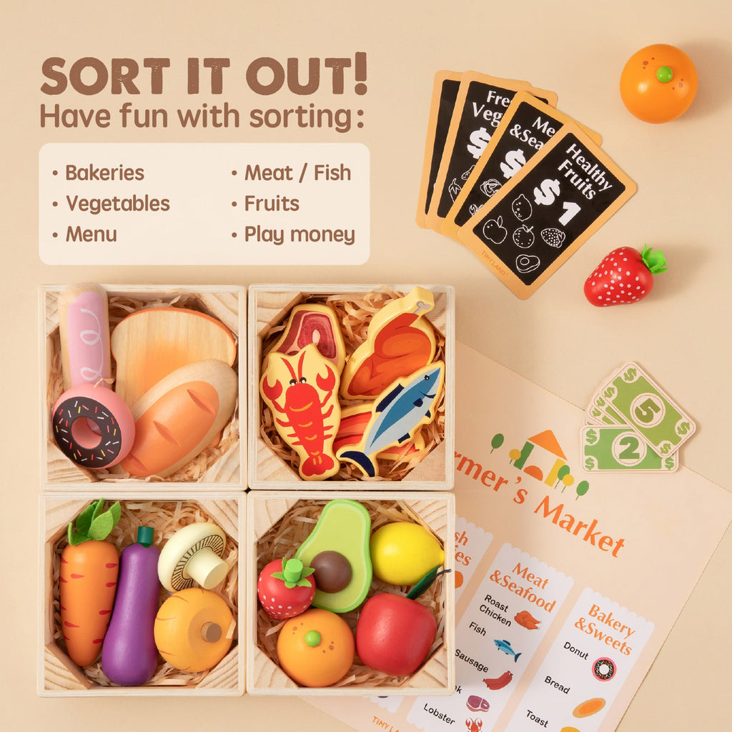 Tiny Land Market Day | Wooden Play Food Set — manufacturer product image 4