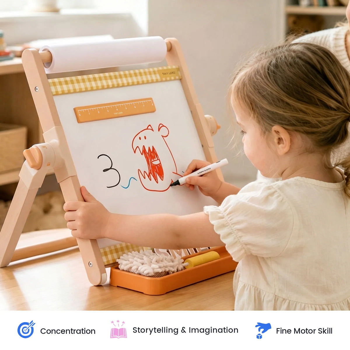 Tiny Land Creative Corner | Double-Sided Magnetic Tabletop Easel