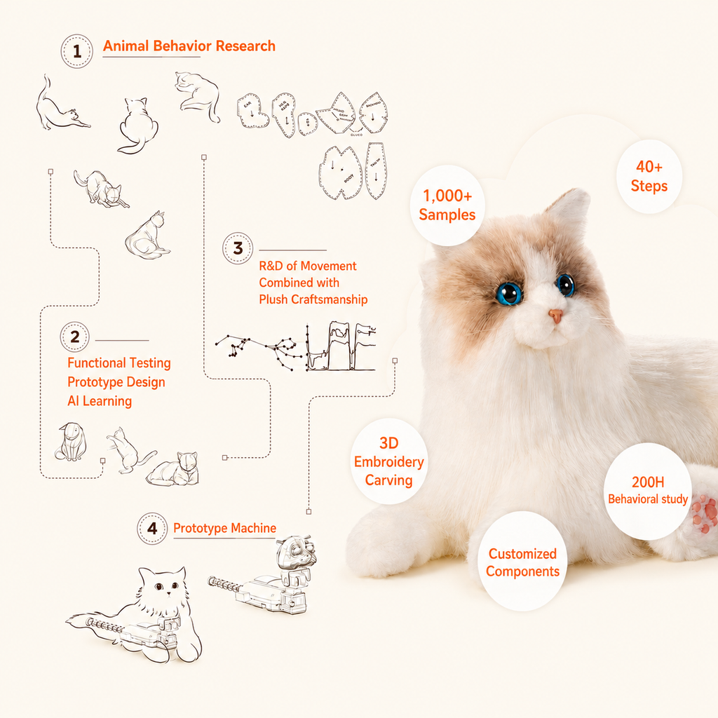 Chongker Percy Robot Cat | Interactive Robotic Cat Companion