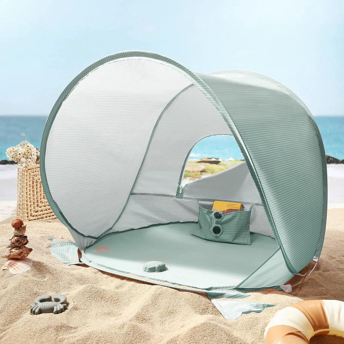 Tiny Land Beach Day | Kids Beach Tent & Sand Toy Set