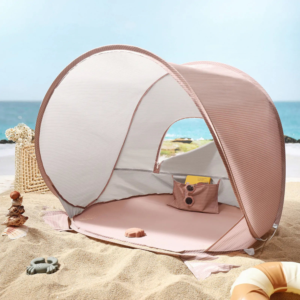Tiny Land Beach Day | Kids Beach Tent & Sand Toy Set