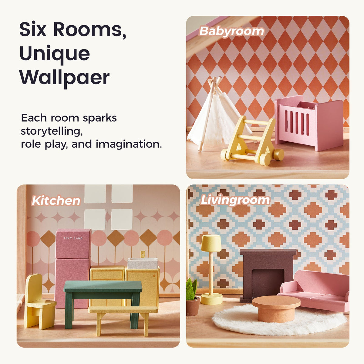 Tiny Land Sweetwood | Wooden Dollhouse Without Dolls