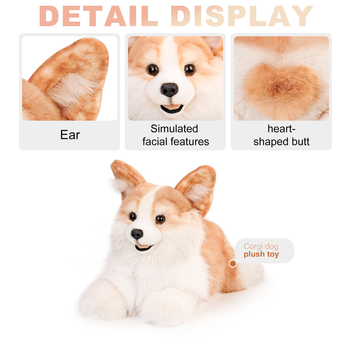 Chongker Corgi | Weighted Stuffed Dog & Plush Backpack Options