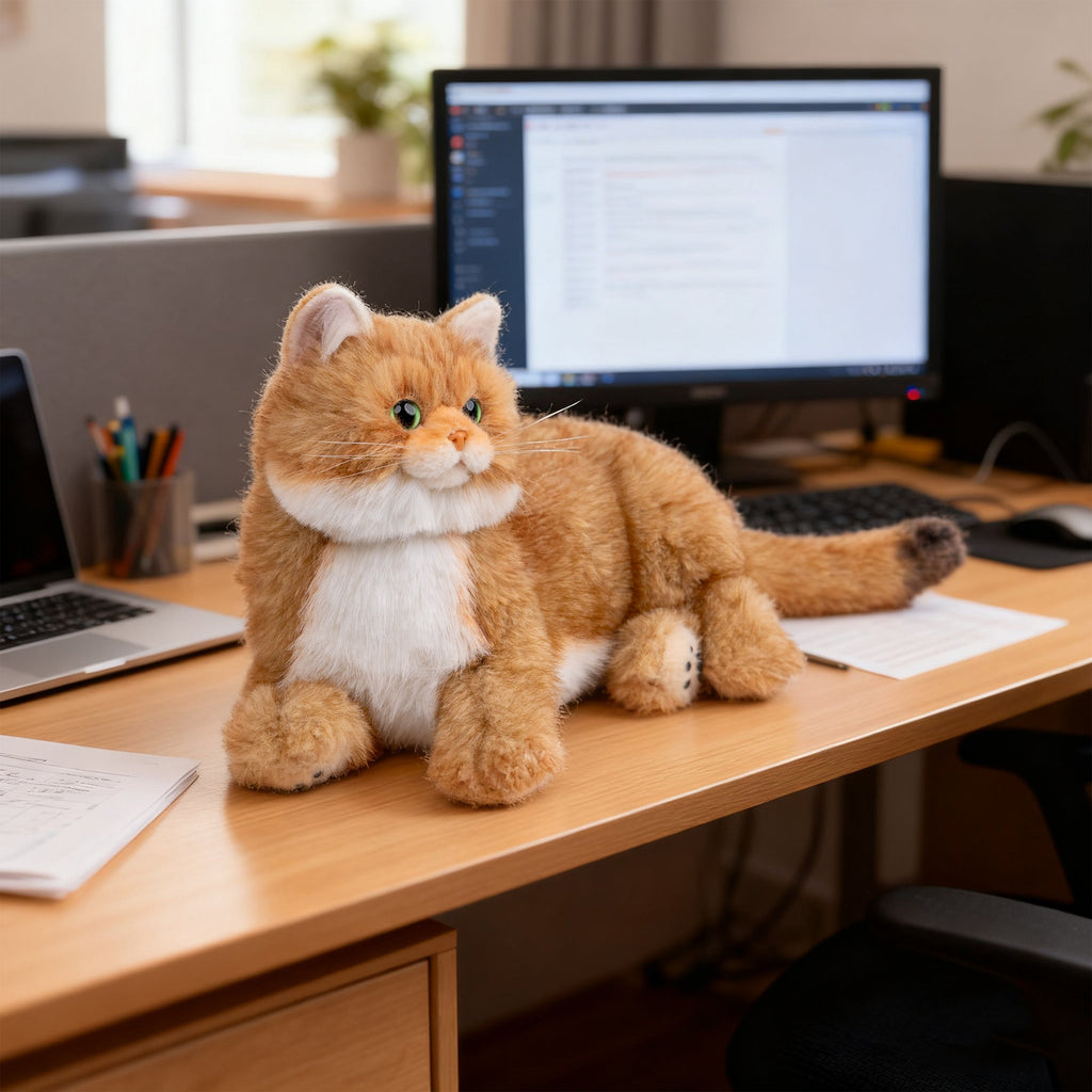 Percy 2.0 golden British Shorthair interactive plush robot cat product image 7