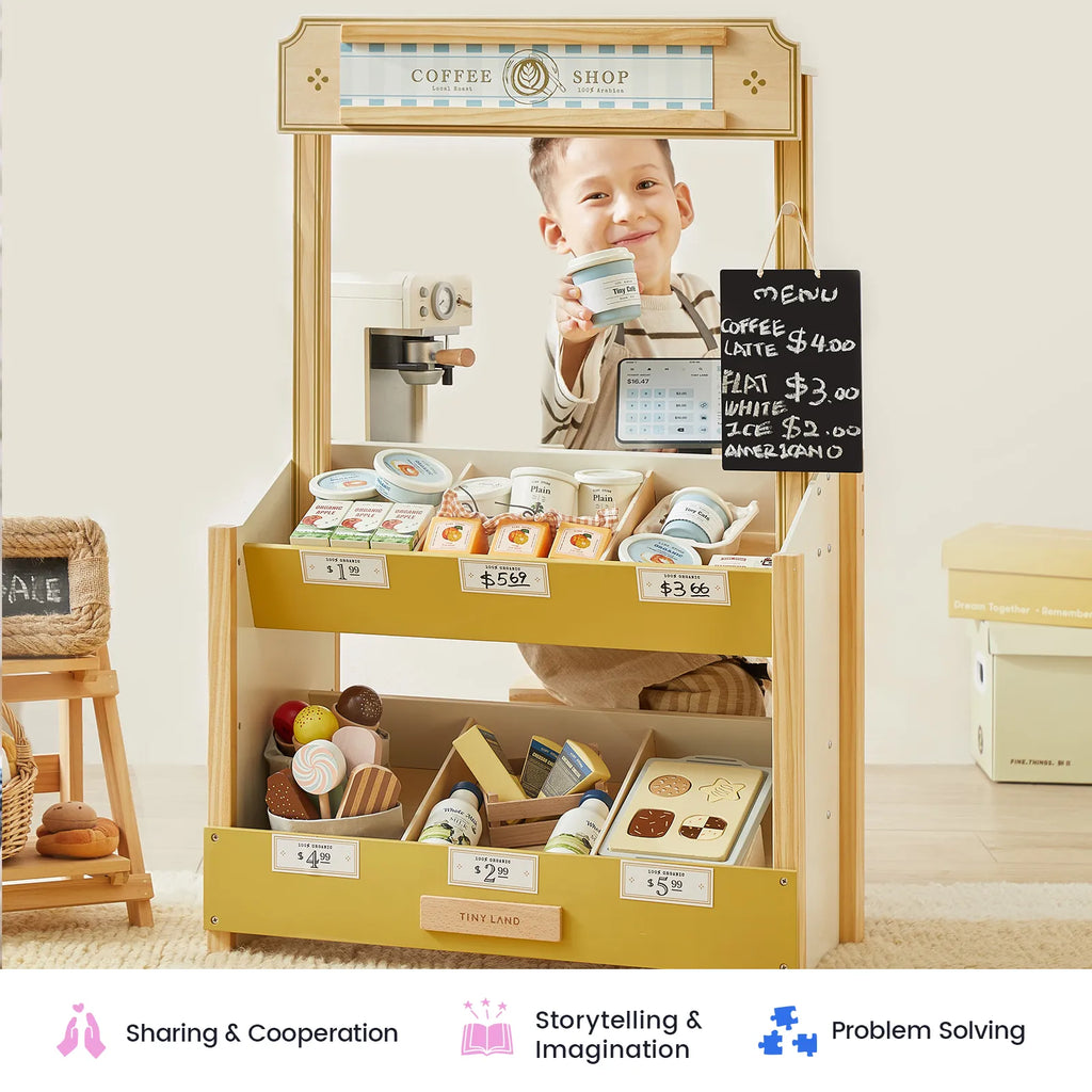 Tiny Land Little Grocer | Kids Pretend Grocery Store Playset
