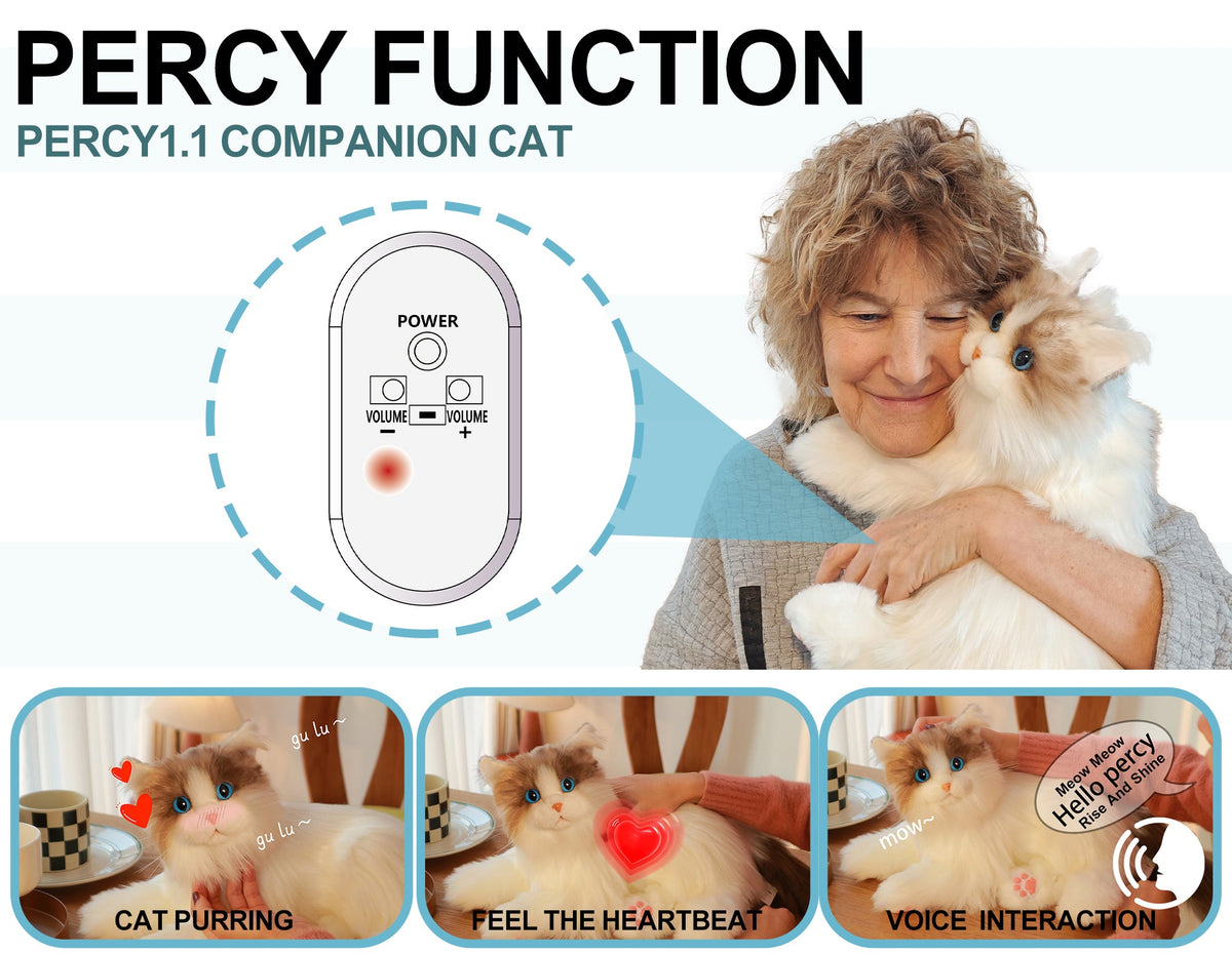 Chongker Percy Robot Cat | Interactive Robotic Cat Companion