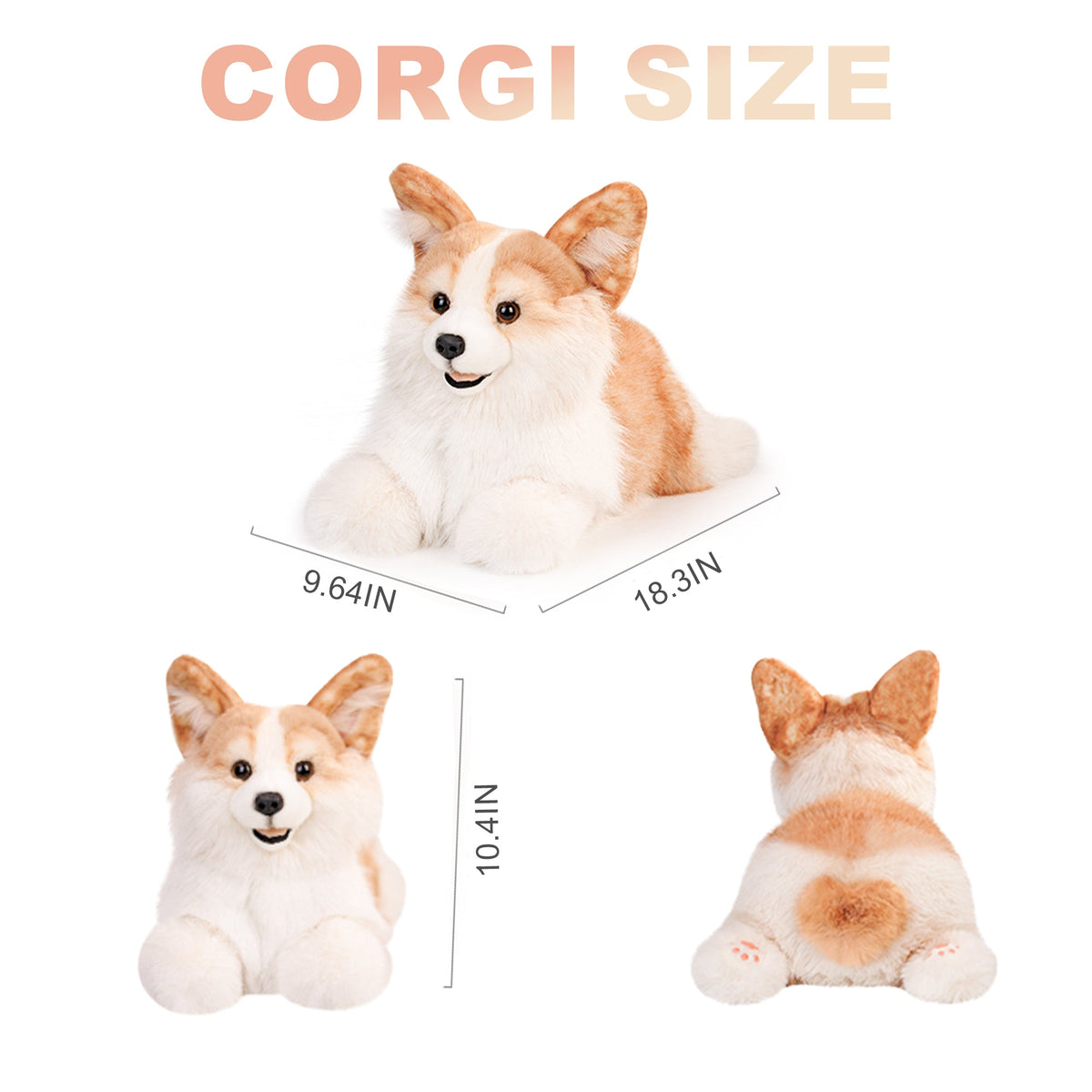 Chongker Corgi | Weighted Stuffed Dog & Plush Backpack Options