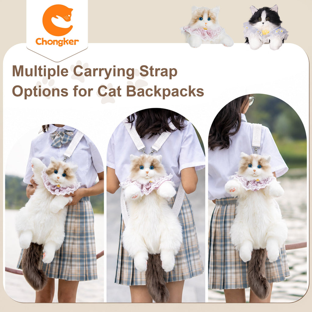 Chongker Ragdoll Cat Backpack | Realistic Plush