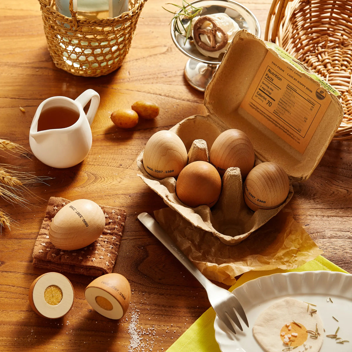 Tiny Land Breakfast Buddies | Pretend Play Egg Food Set
