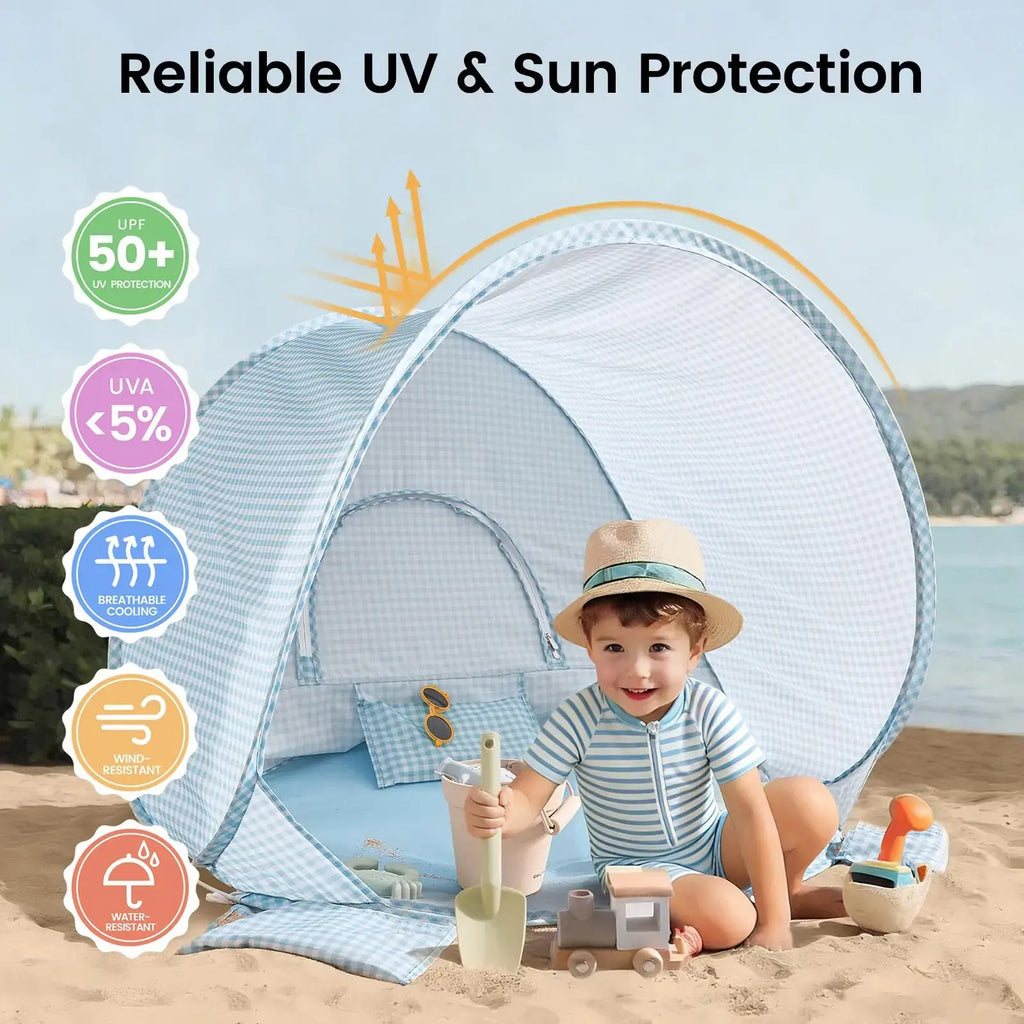 Tiny Land Beach Day | Kids Beach Tent & Sand Toy Set