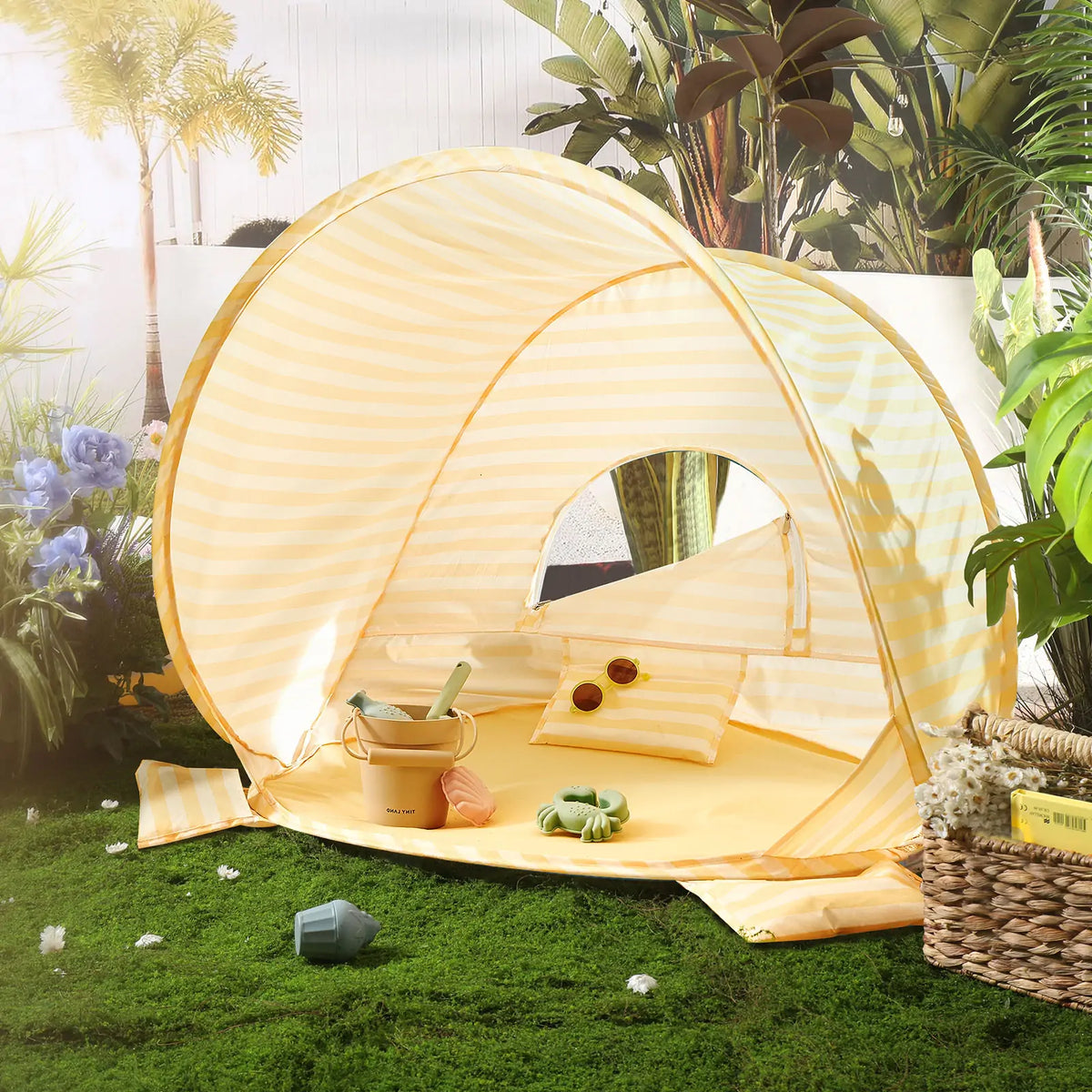 Tiny Land Beach Day | Kids Beach Tent & Sand Toy Set