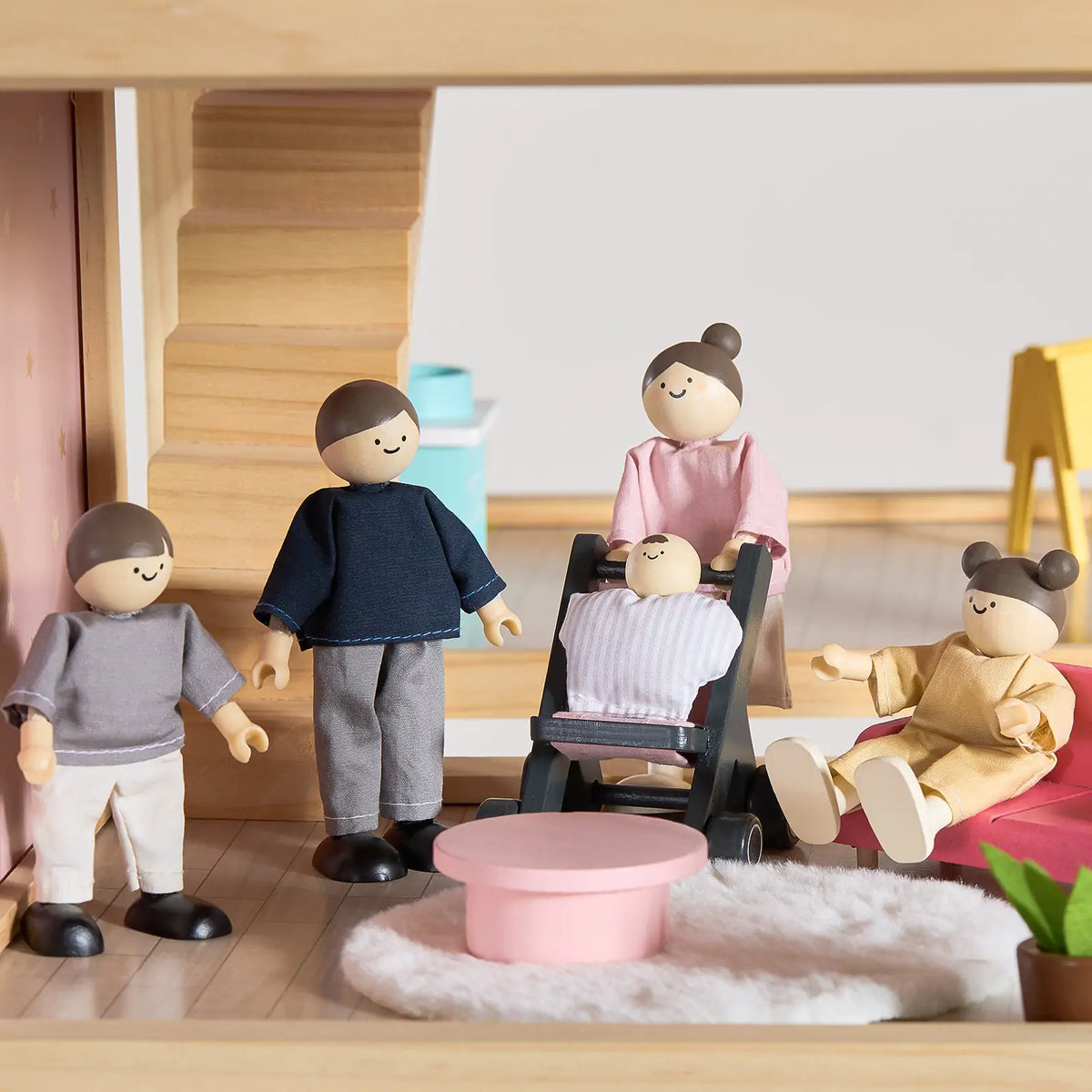 Tiny Land Sweetwood Love | Wooden Dollhouse & Family Dolls