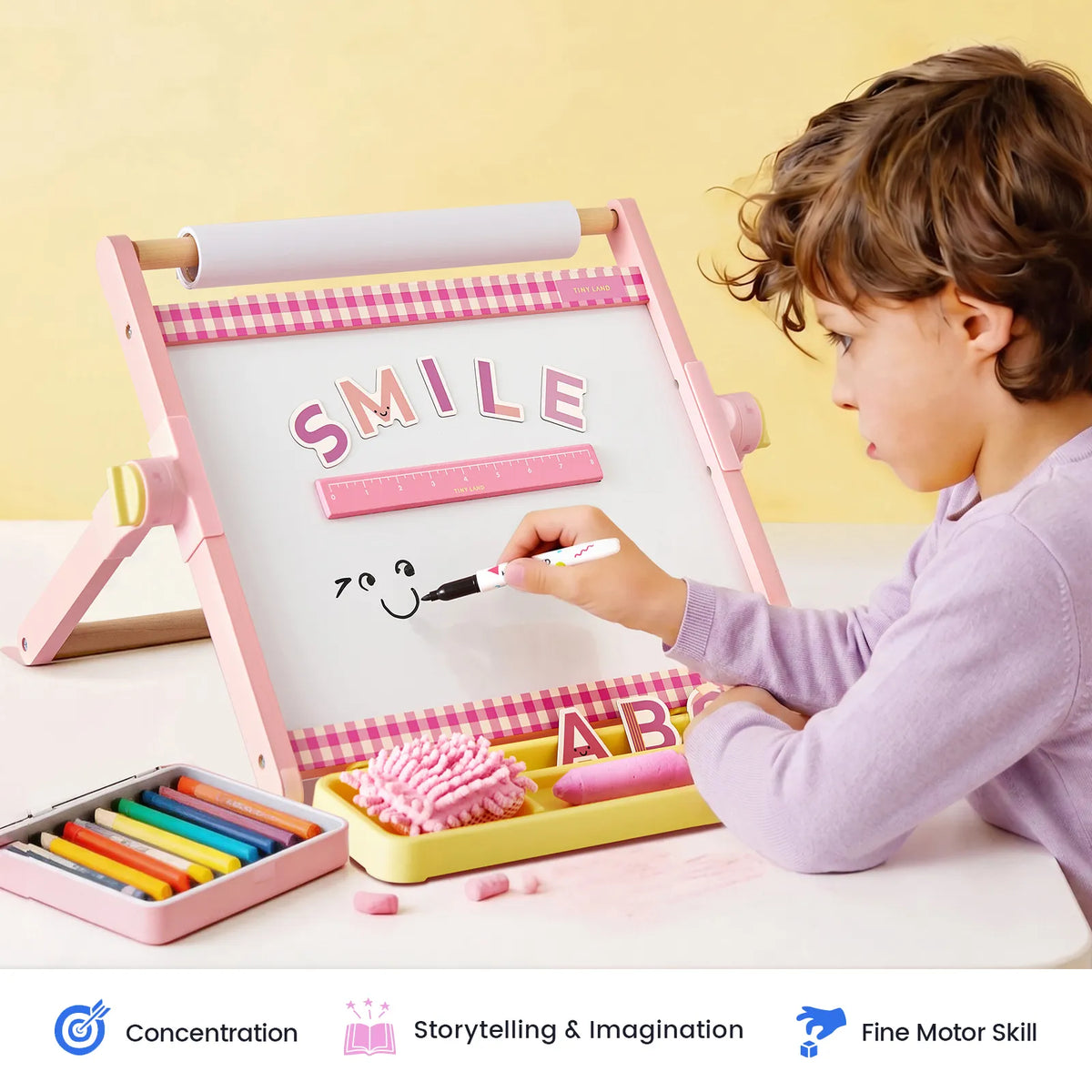 Tiny Land Creative Corner | Double-Sided Magnetic Tabletop Easel