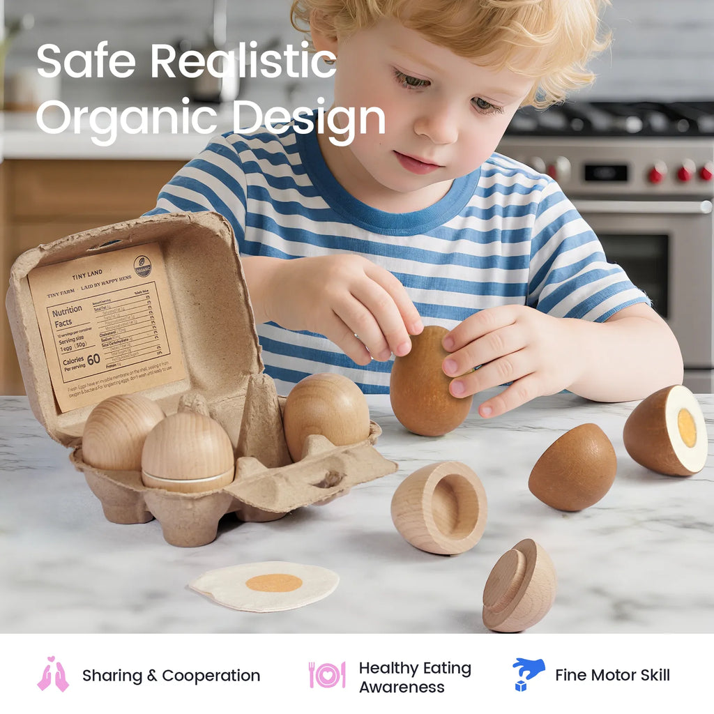 Tiny Land Breakfast Buddies | Pretend Play Egg Food Set
