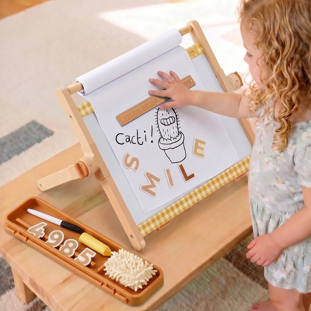 Tiny Land Creative Corner | Double-Sided Magnetic Tabletop Easel
