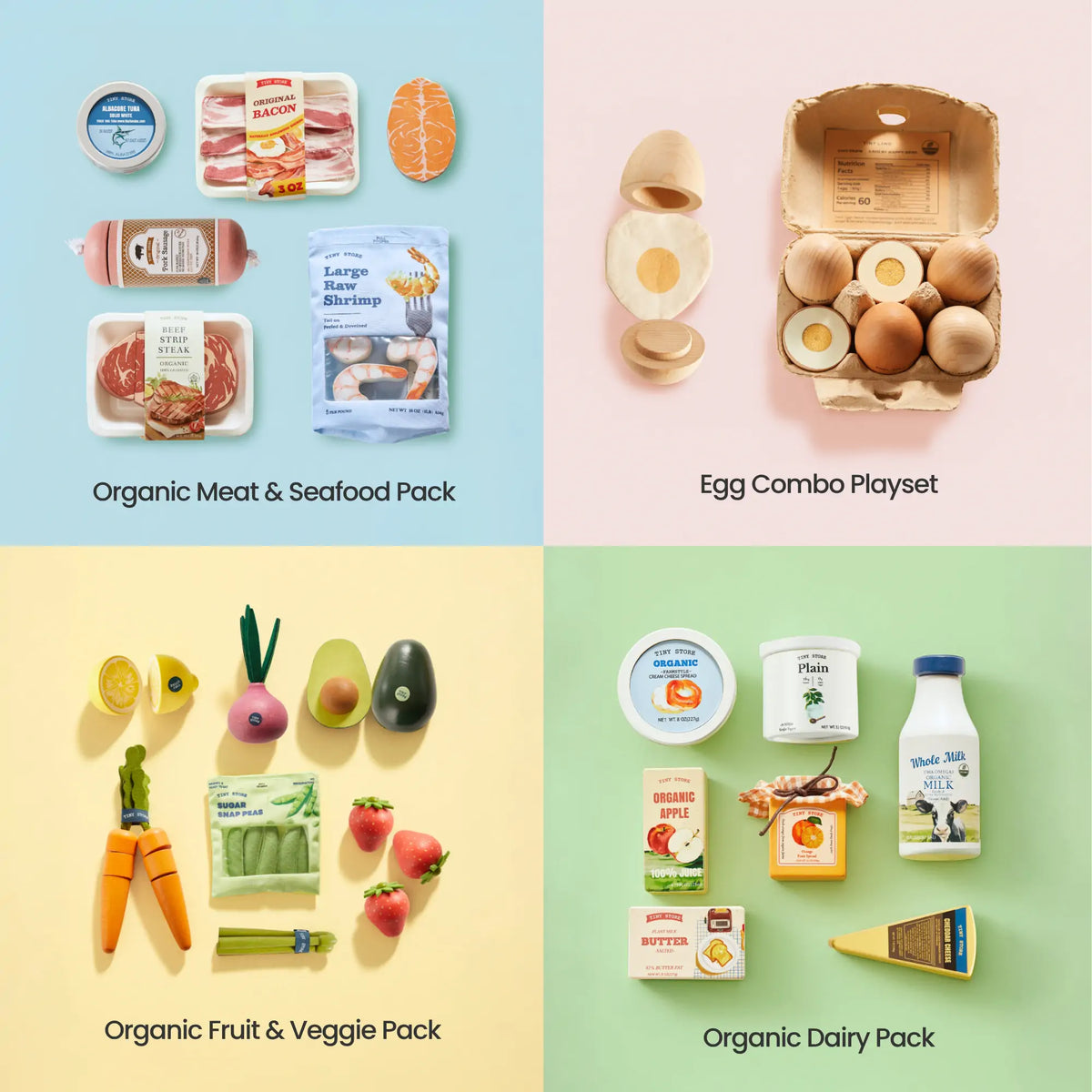 Tiny Land Little Market | Organic Pretend Play Food Collection