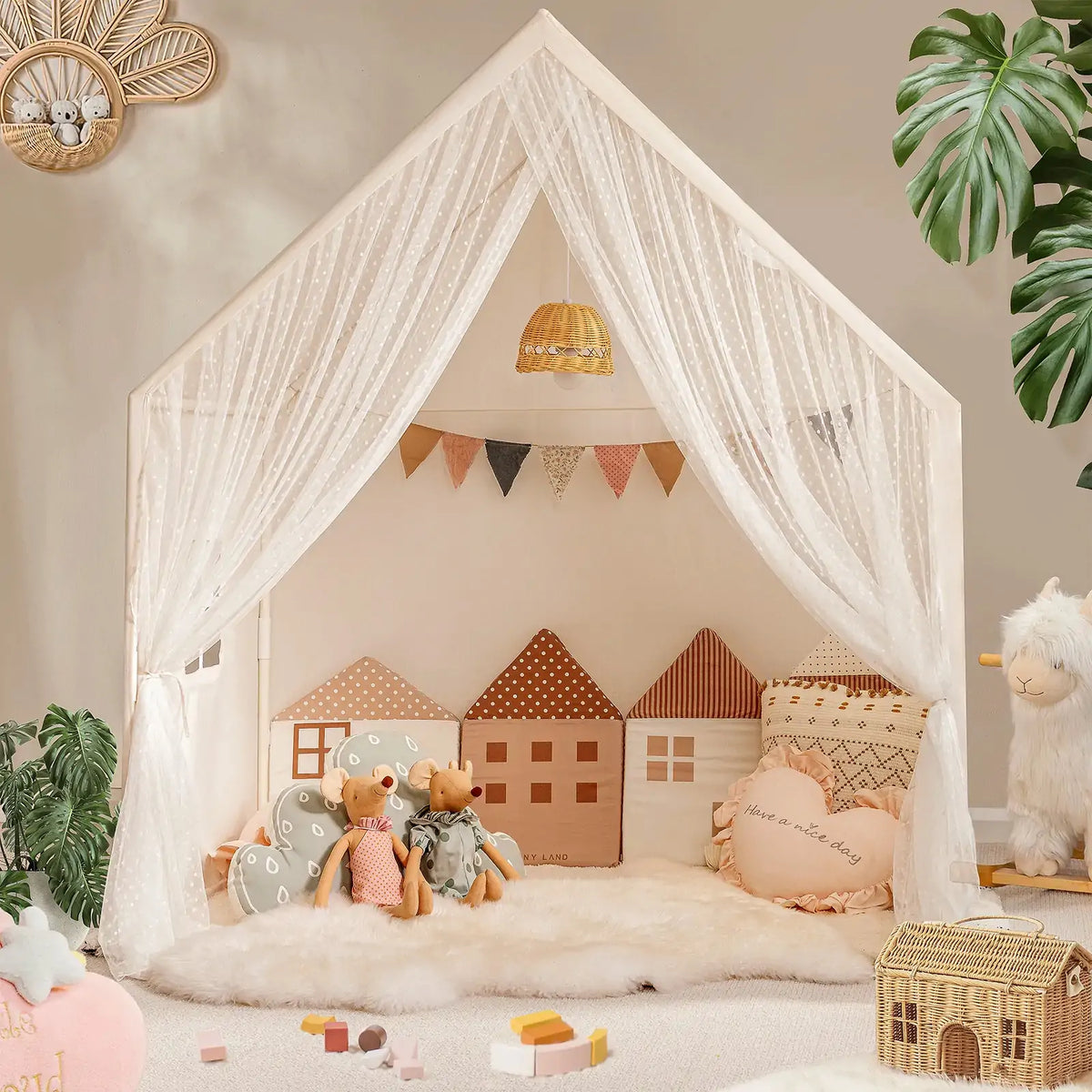 Tiny Land Starlight Hideaway | Kids Play Tent with Star Lights