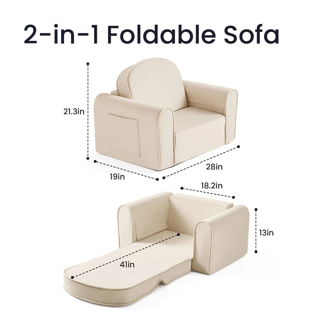 Tiny Land GentleSnug | Foldable Convertible Kids Lounge Chair