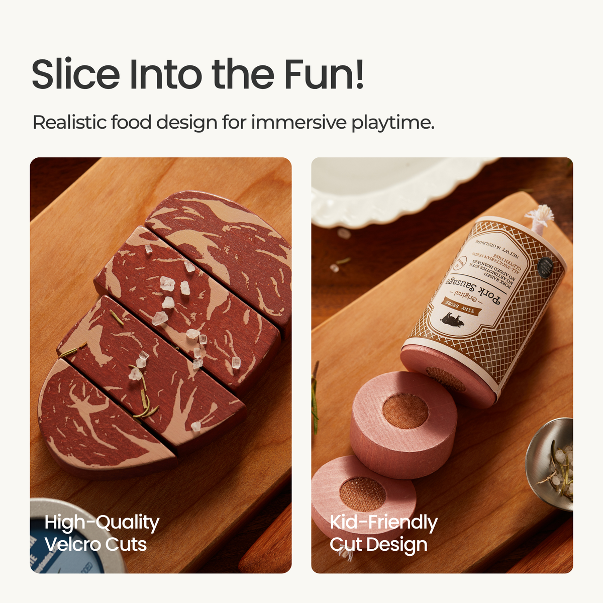 Tiny Land Market Feast | Pretend Meat & Seafood Play Food Set