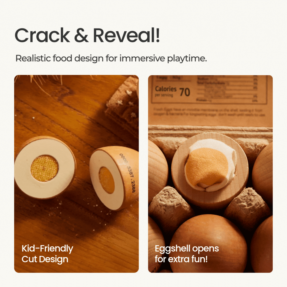 Tiny Land Breakfast Buddies | Pretend Play Egg Food Set
