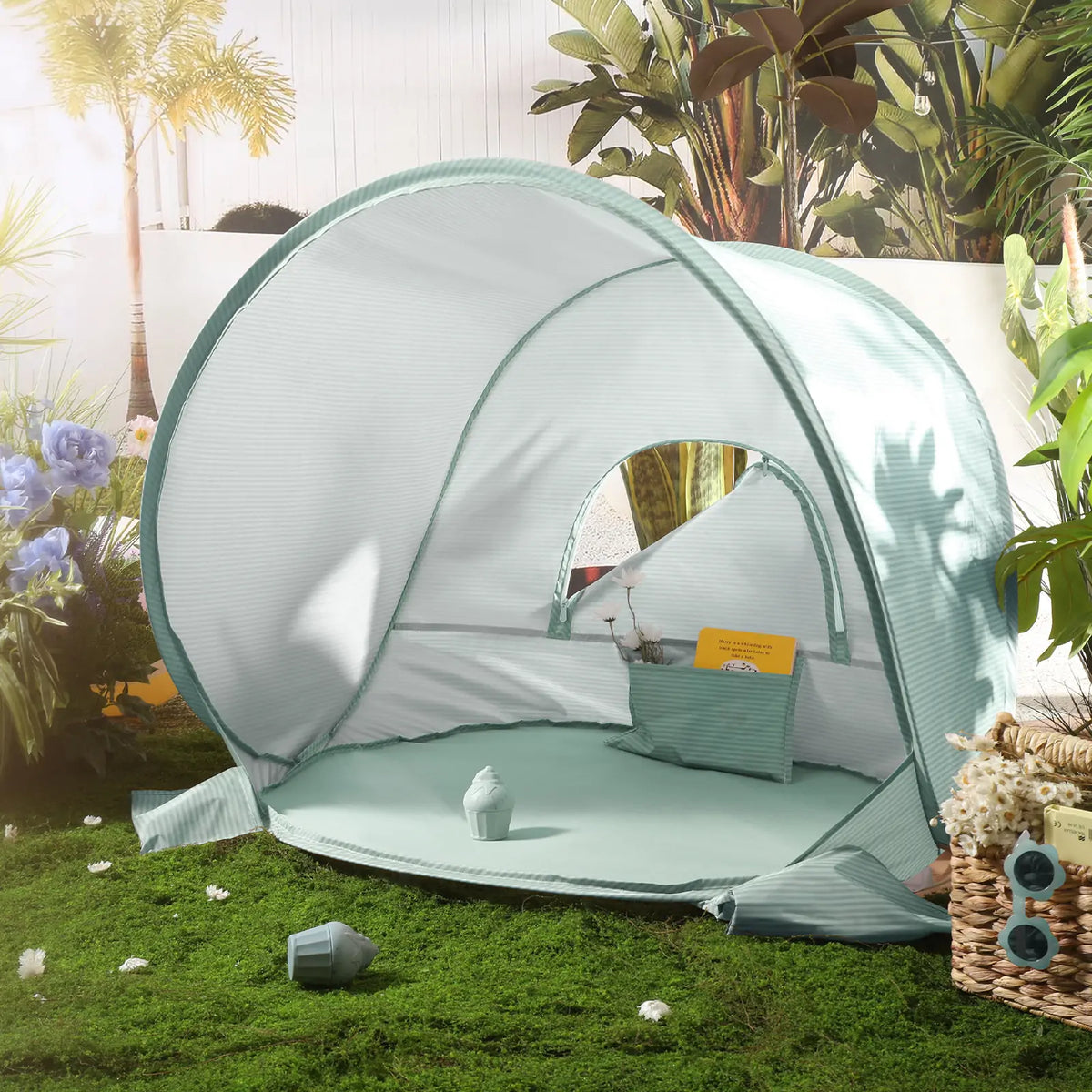Tiny Land Beach Day | Kids Beach Tent & Sand Toy Set