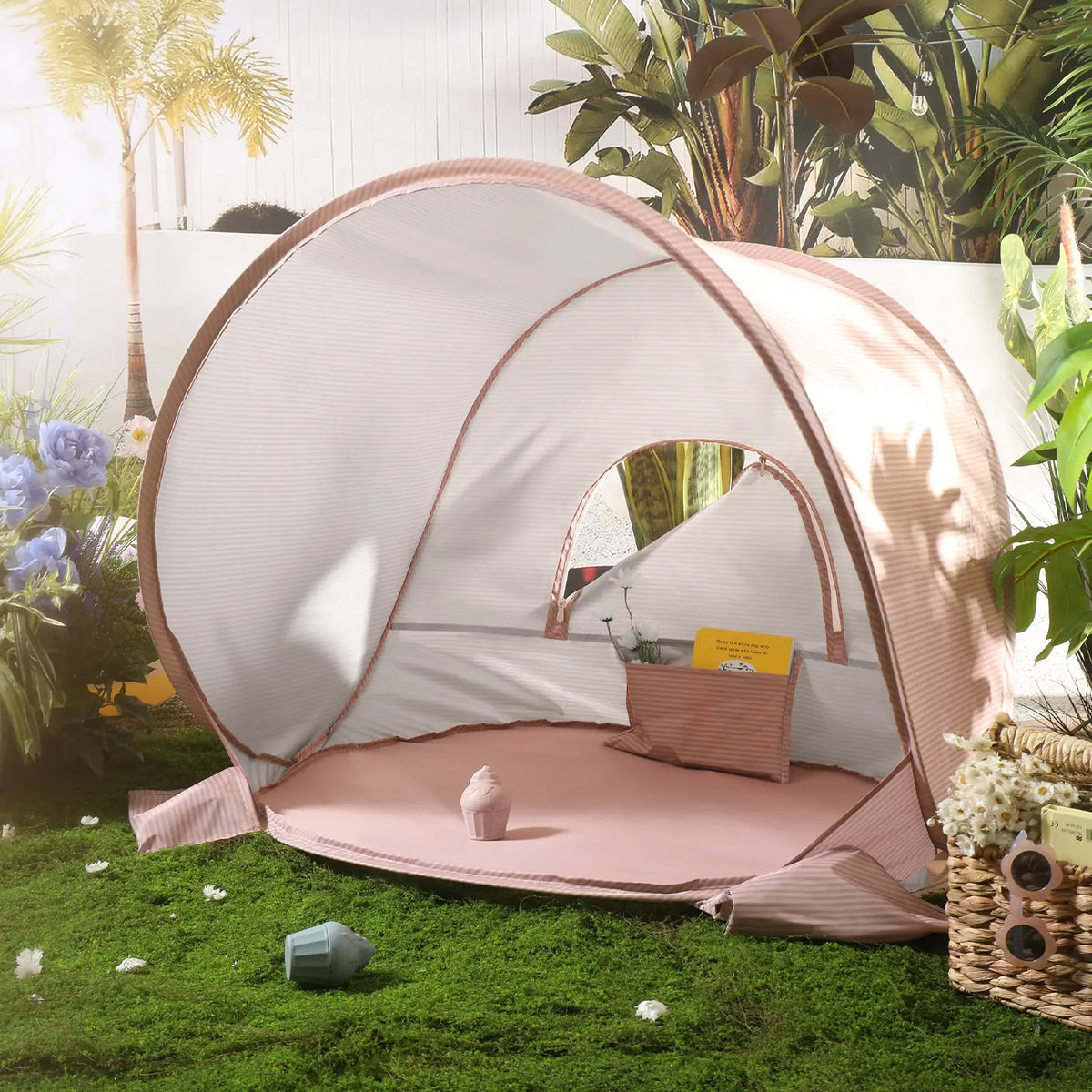 Tiny Land Beach Day | Kids Beach Tent & Sand Toy Set