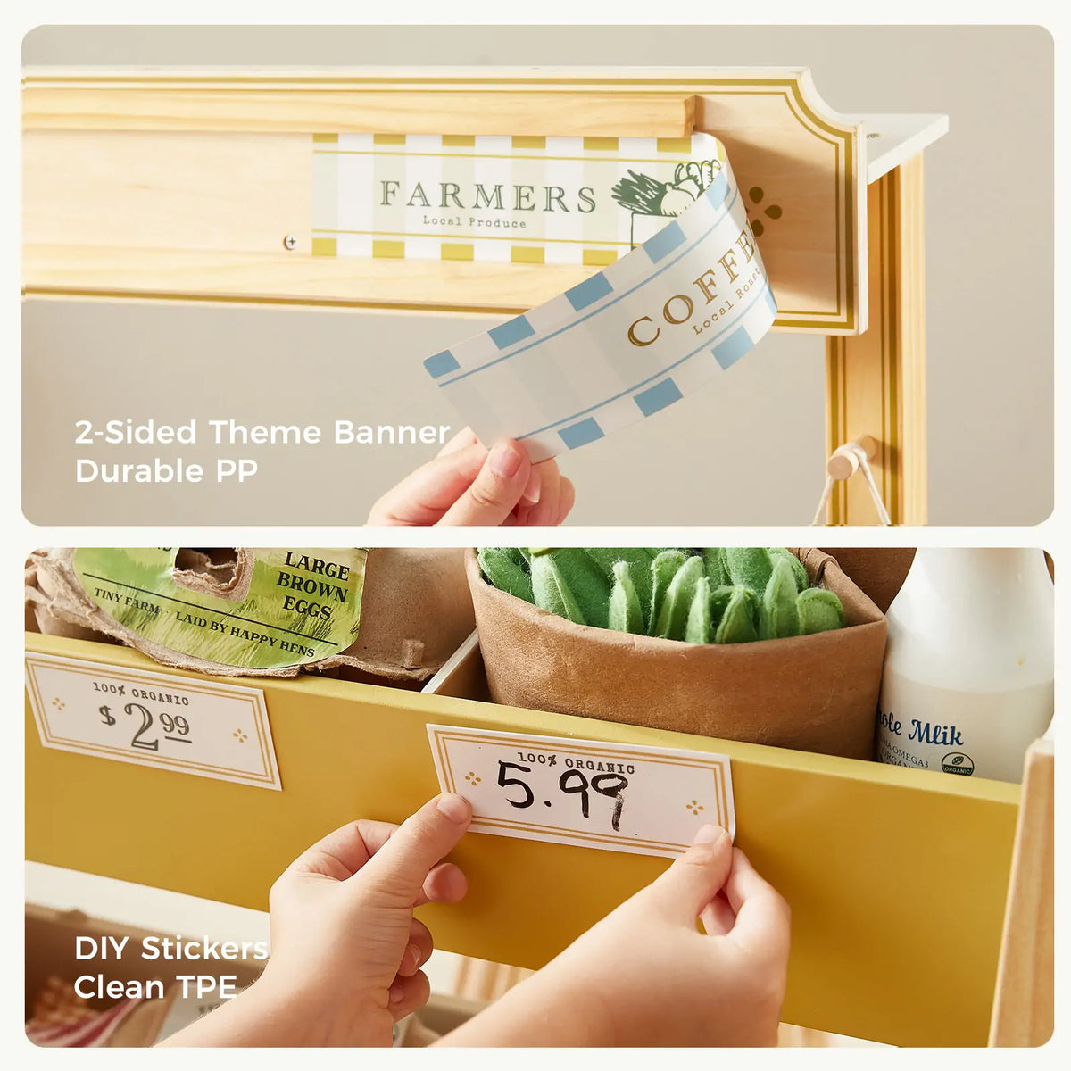 Tiny Land Little Grocer | Kids Pretend Grocery Store Playset