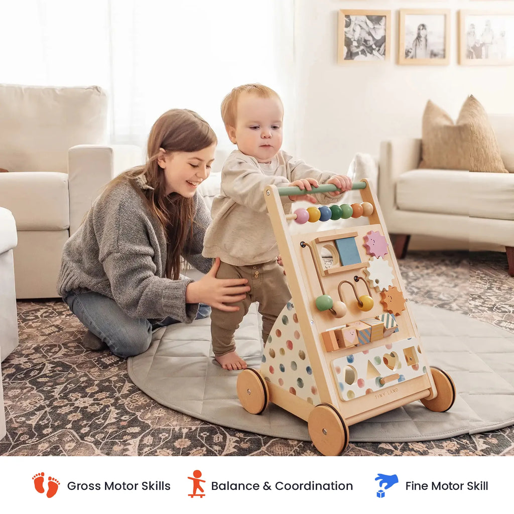 Tiny Land First Steps | Natural Wooden Baby Walker — manufacturer product image 2