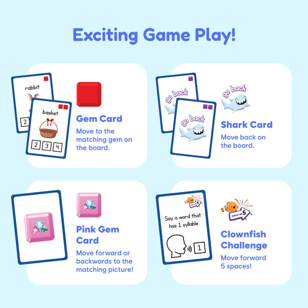 Squishyland Rainbow Reef reading adventure game information