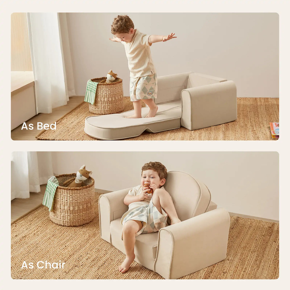 Tiny Land GentleSnug | Foldable Convertible Kids Lounge Chair