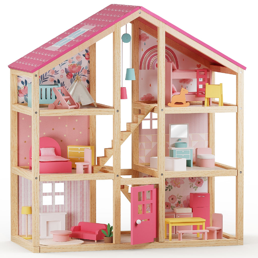 Tiny Land Sweetwood Love | Wooden Dollhouse & Family Dolls