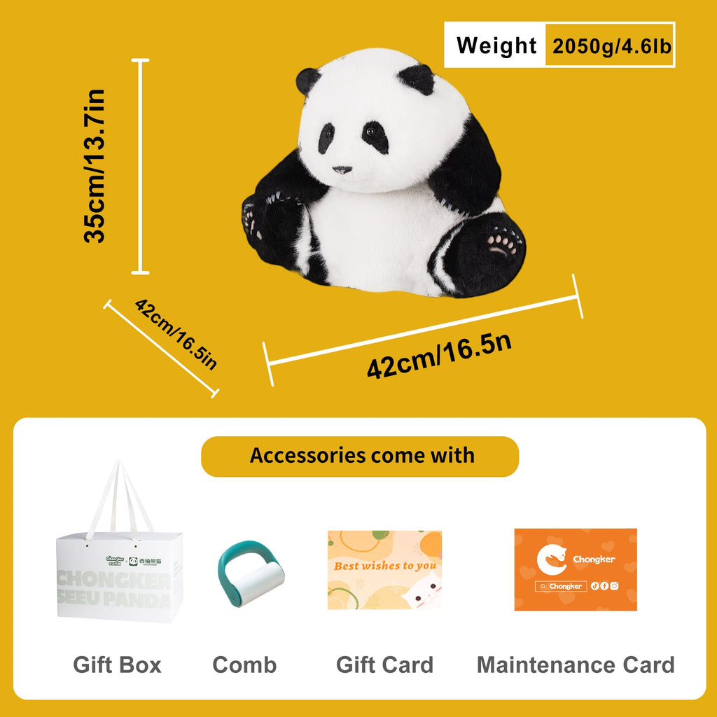 Chongker Hehua Panda | Weighted Realistic Plushie