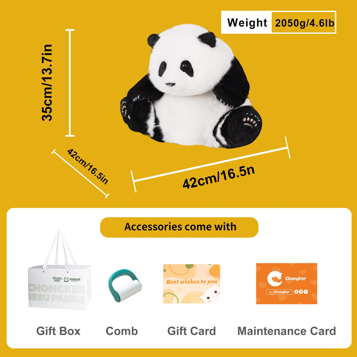 Chongker Hehua Panda | Weighted Realistic Plushie