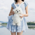 Chongker realistic plush poodle dog backpack