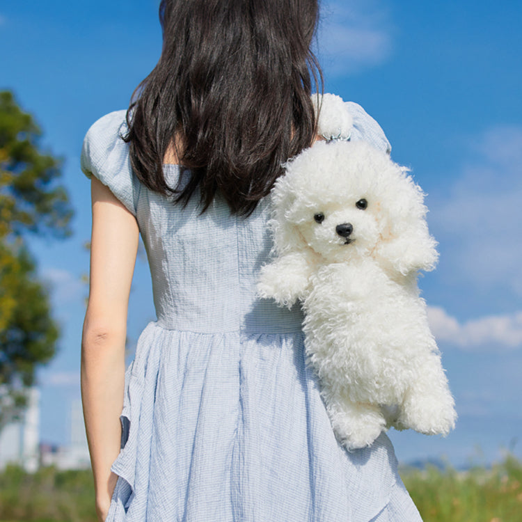 Chongker Poodle Dog Backpack | Realistic Plush Bag