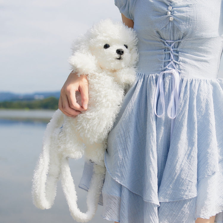 Chongker Poodle Dog Backpack | Realistic Plush Bag