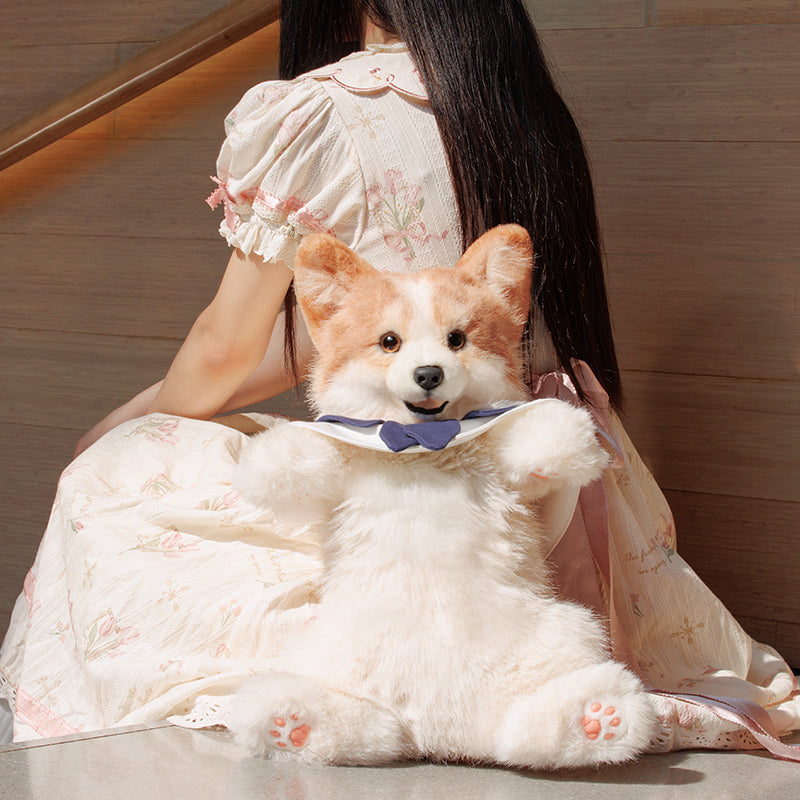 Chongker Corgi Backpack | Realistic Plush Dog Backpack