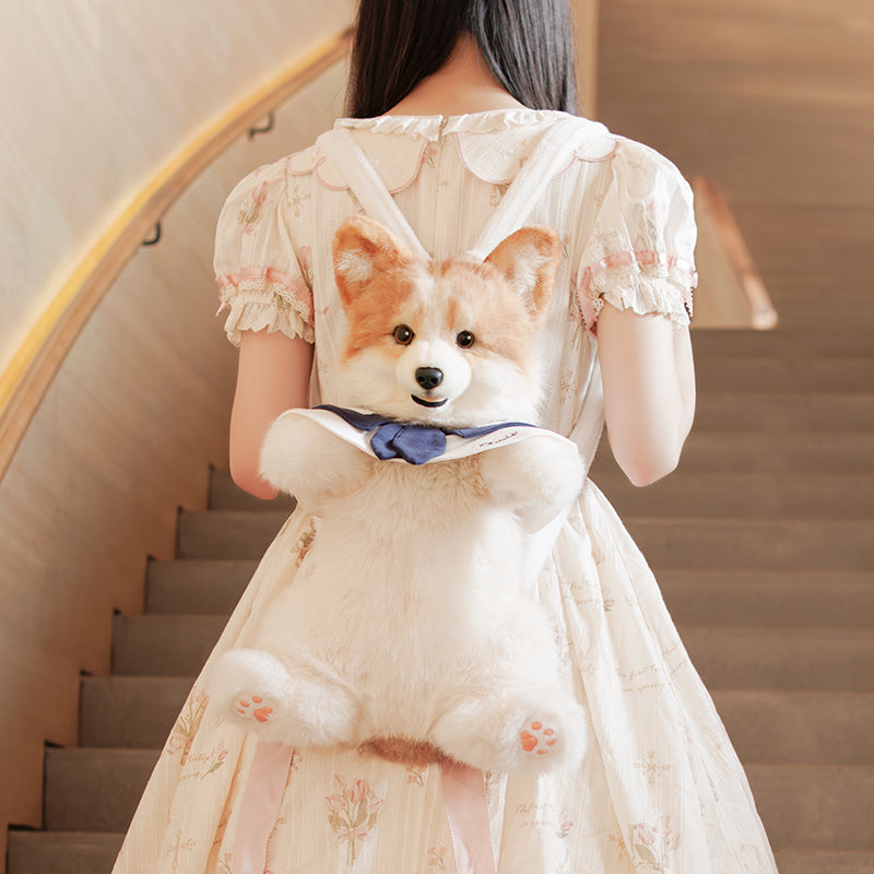 Chongker Corgi Backpack | Realistic Plush Dog Backpack