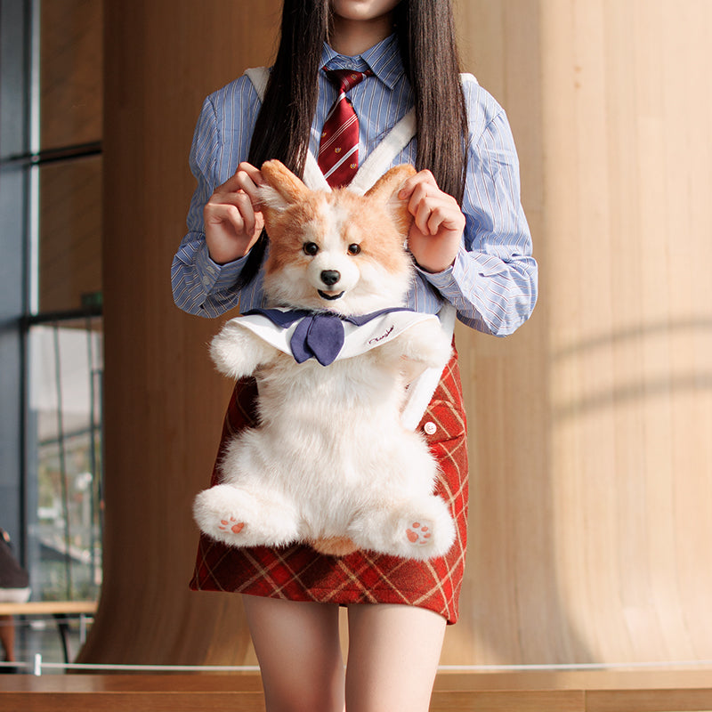 Chongker Corgi Backpack | Realistic Plush Dog Backpack