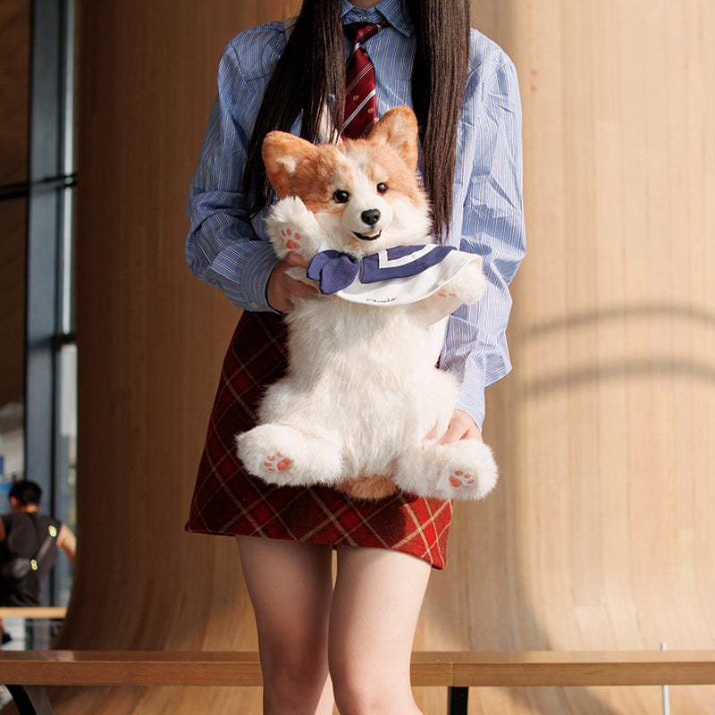 Chongker Corgi Backpack | Realistic Plush Dog Backpack