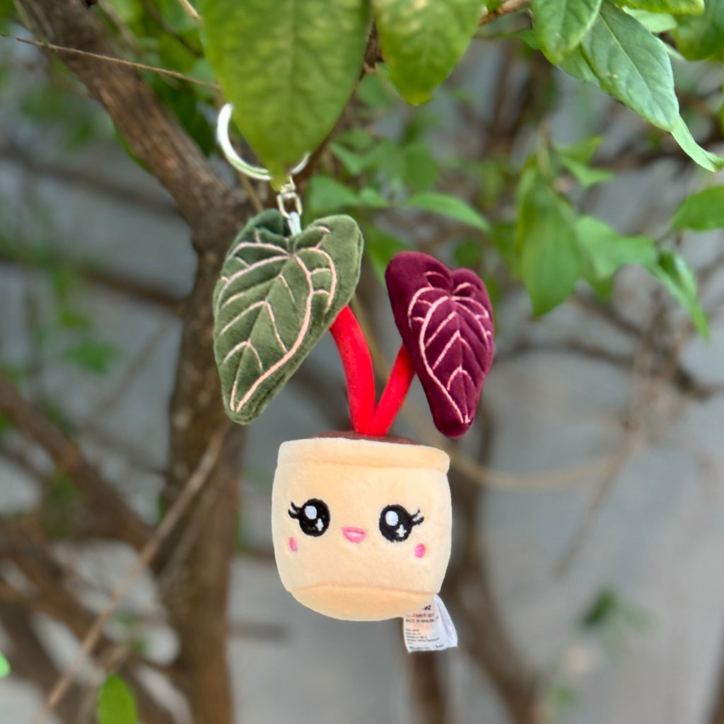 Anthurium Red Crystal 5-Inch Plush Keychain – product photo 3
