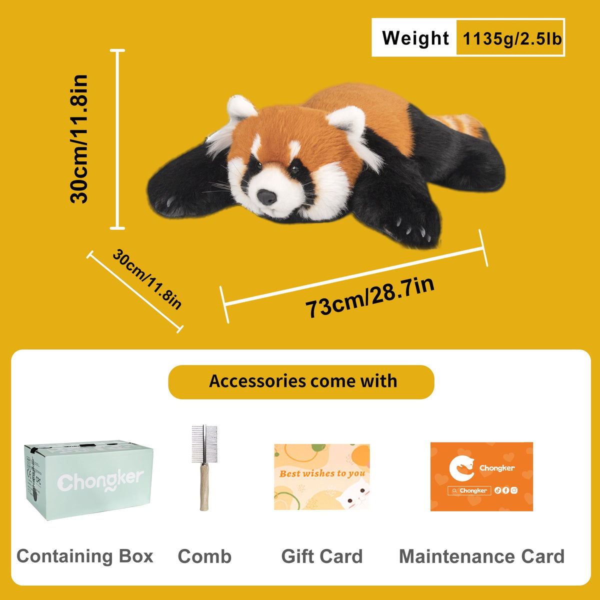 Chongker Red Panda | Weighted & Breathing Plushie Options