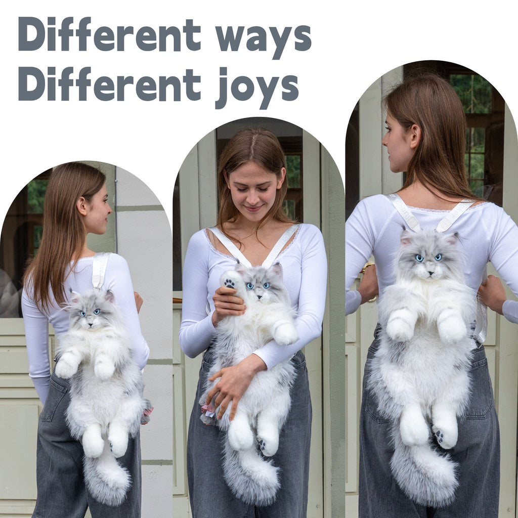 Chongker Maine Coon Cat Backpack | Realistic Plush
