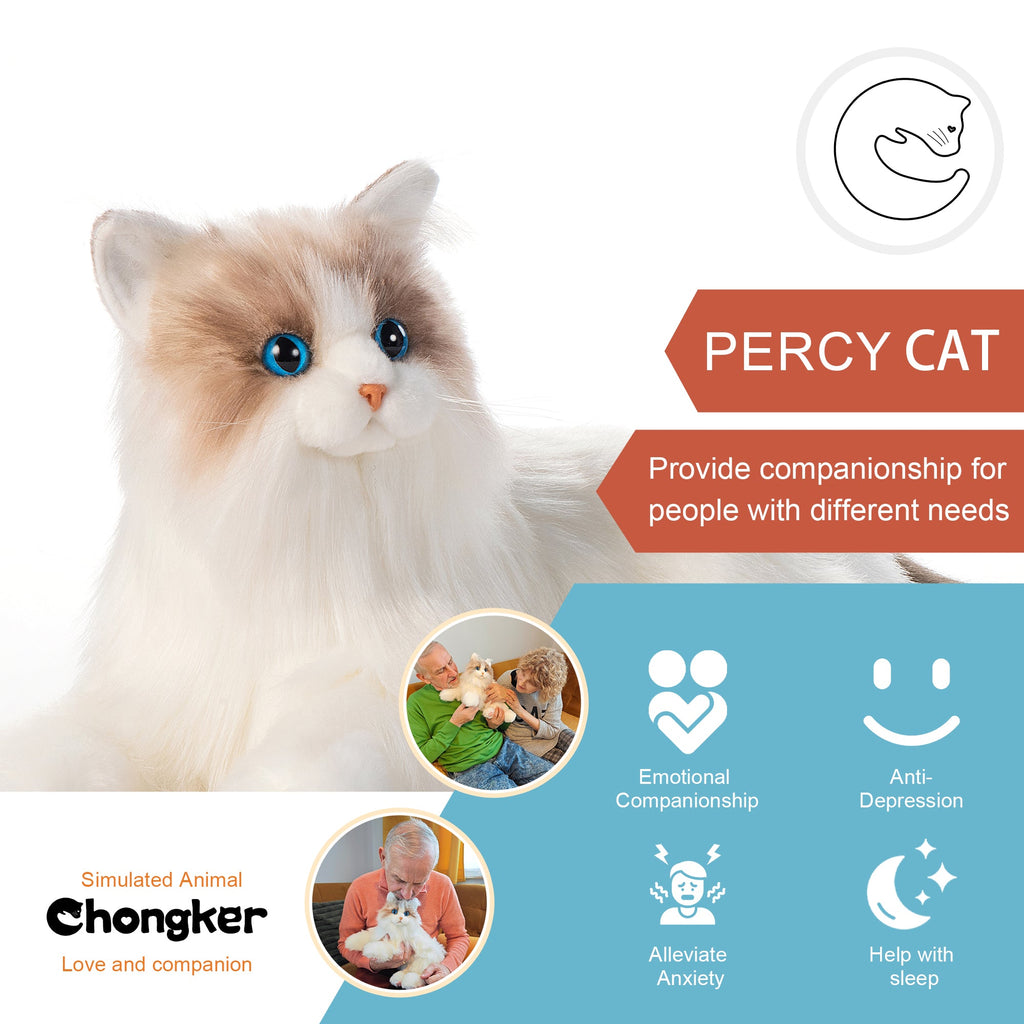 Chongker Percy Robot Cat | Interactive Robotic Cat Companion
