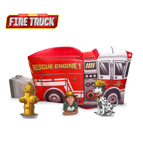 AirFort inflatable firetruck themed play fort