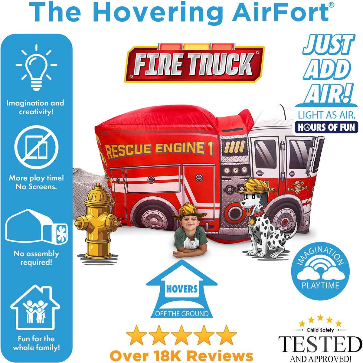 AirFort Firetruck | Inflatable Play Fort