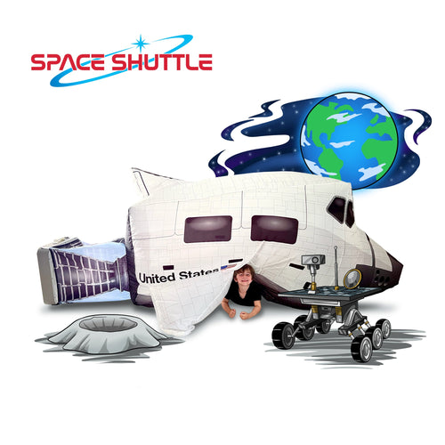 AirFort space shuttle themed inflatable play fort