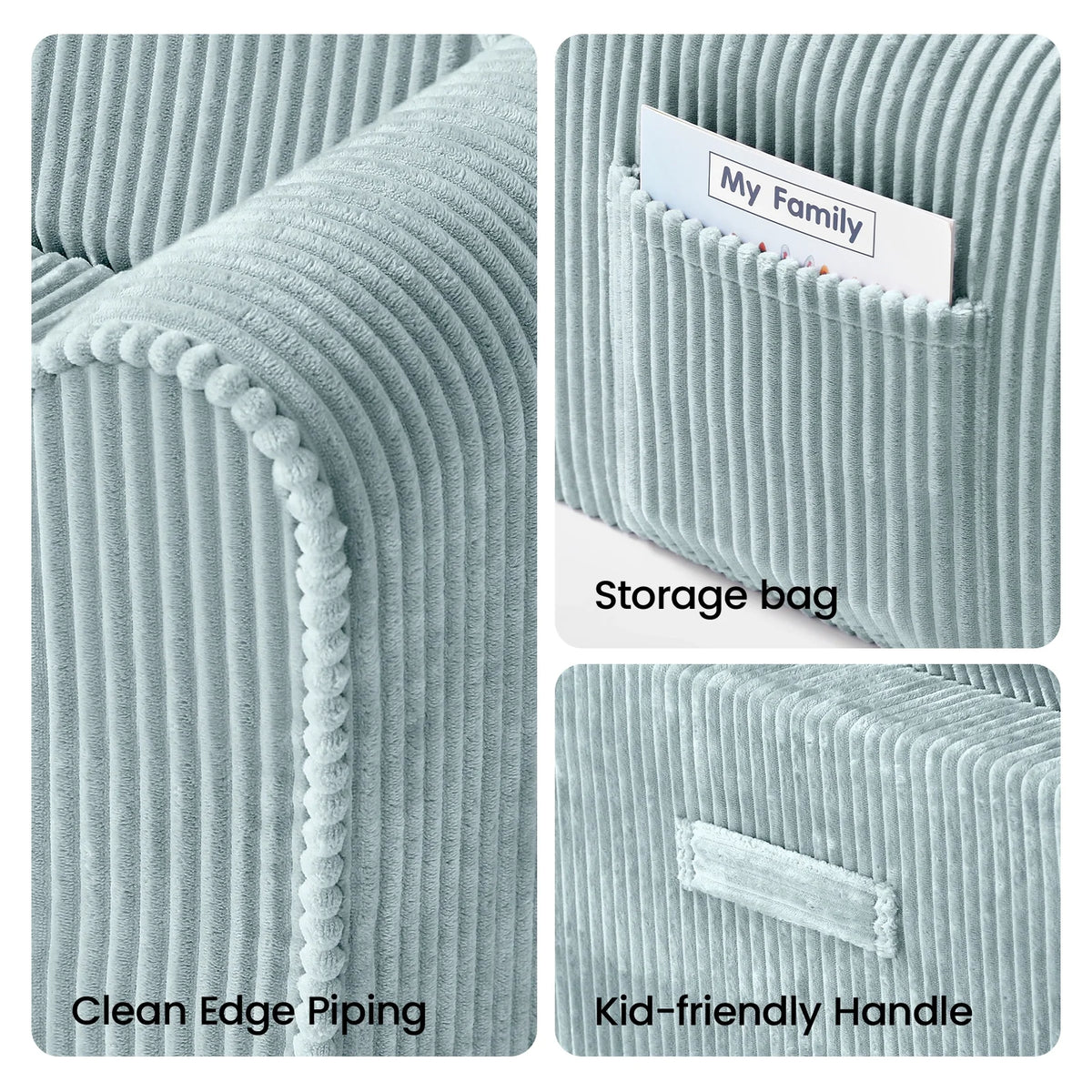 Tiny Land GentleSnug | Convertible Corduroy Kids Chair — manufacturer product image 6
