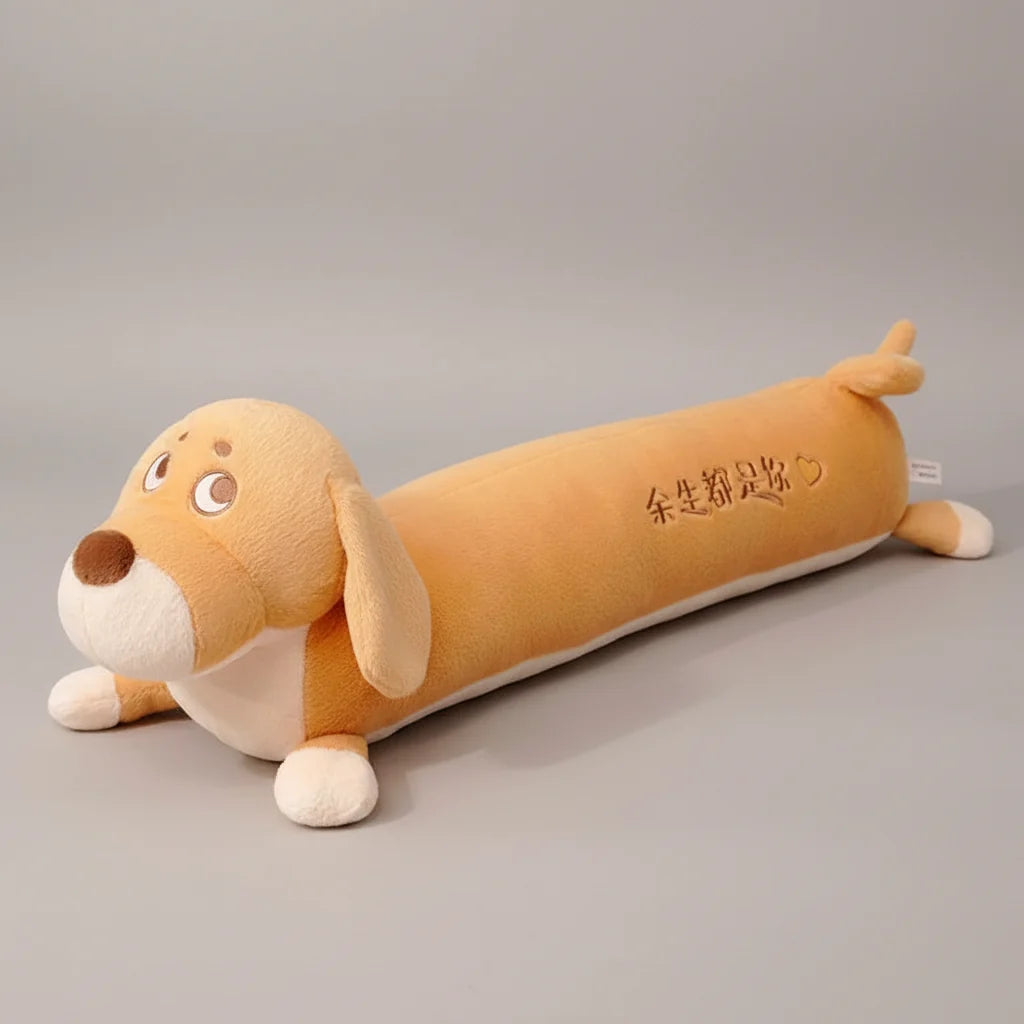 Long dachshund stuffed animal body pillow