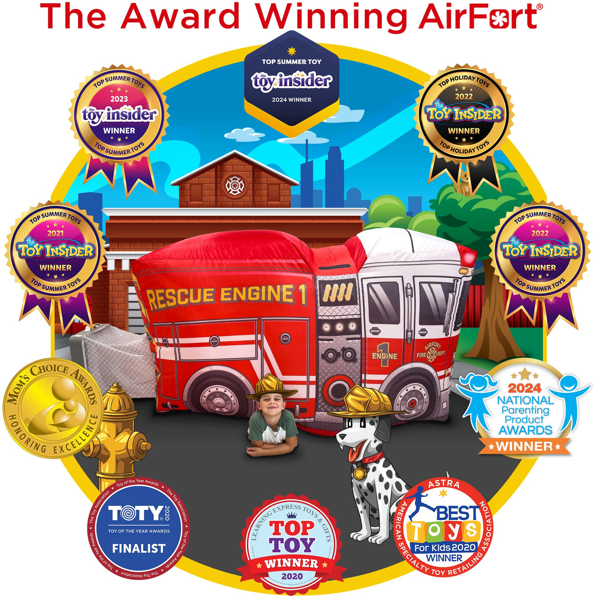 AirFort Firetruck | Inflatable Play Fort